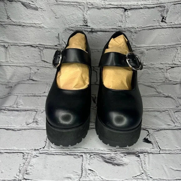 Current Mood Damnation Black Platform Mary Jane’s Size 9 - Picture 4 of 7